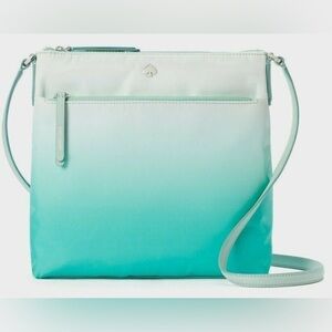 Kate Spade Jae Degrade Flat Crossbody Purse, Fiji Green